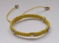 Pulsera de algodón con bolas metálicas. ref. PA003