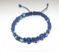Pulsera de algodón con rocalla. ref.PA009