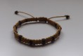 Pulsera de algodón con rocalla. ref.PA004