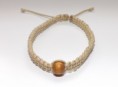 Pulsera de algodón con bola de madera ref.PA005