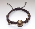 Pulsera de algodón con bolas de metal. ref.PA010